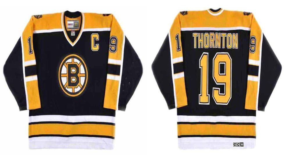 2019 Men Boston Bruins #19 Thornton Black CCM NHL jerseys